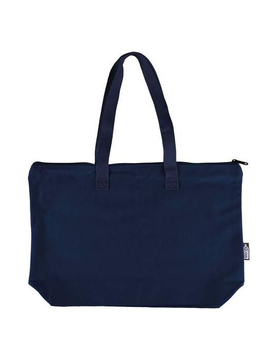 Sac shopping en polycoton recyclé 330 g/m2 Malina Matières : coton recyclé Couleurs : bleu