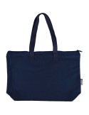 Sac shopping en polycoton recyclé 330 g/m2 Malina Matières : coton recyclé Couleurs : bleu