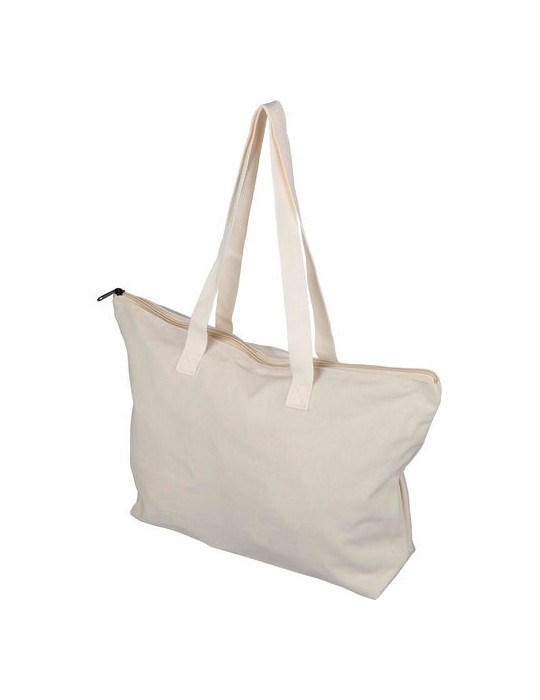 Sac shopping en polycoton recyclé 330 g/m2 Malina Matières : coton recyclé Couleurs : bleu goodies publicitaire événementiel