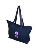 Sac shopping en polycoton recyclé 330 g/m2 Malina Matières : coton recyclé Couleurs : bleu marquage laser ultra précis