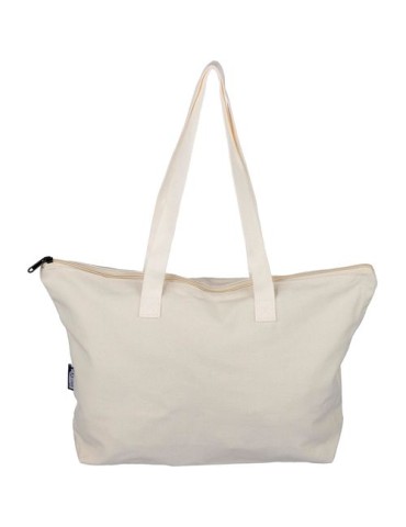 Sac shopping en polycoton recyclé 330 g/m2 Malina Matières : coton recyclé Couleurs : bleu cadeau client original