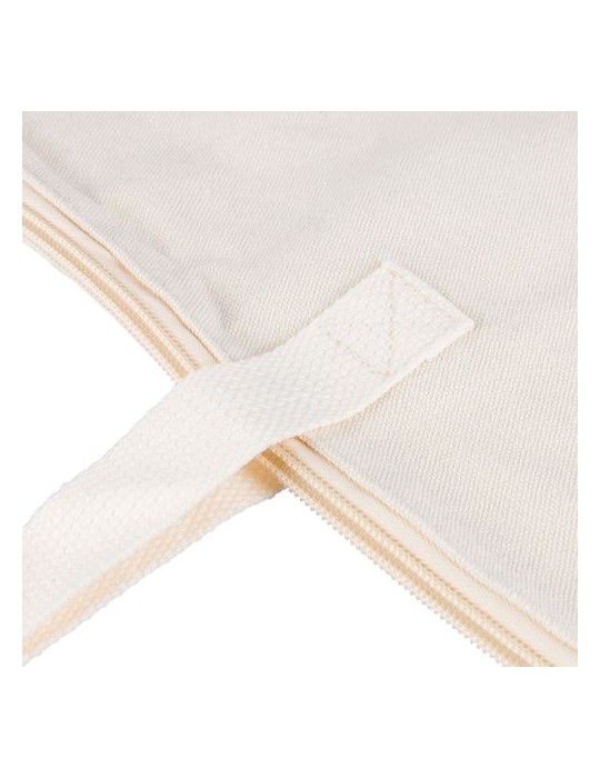 Sac shopping en polycoton recyclé 330 g/m2 Malina Matières : coton recyclé Couleurs : bleu marquage couleur éclatante