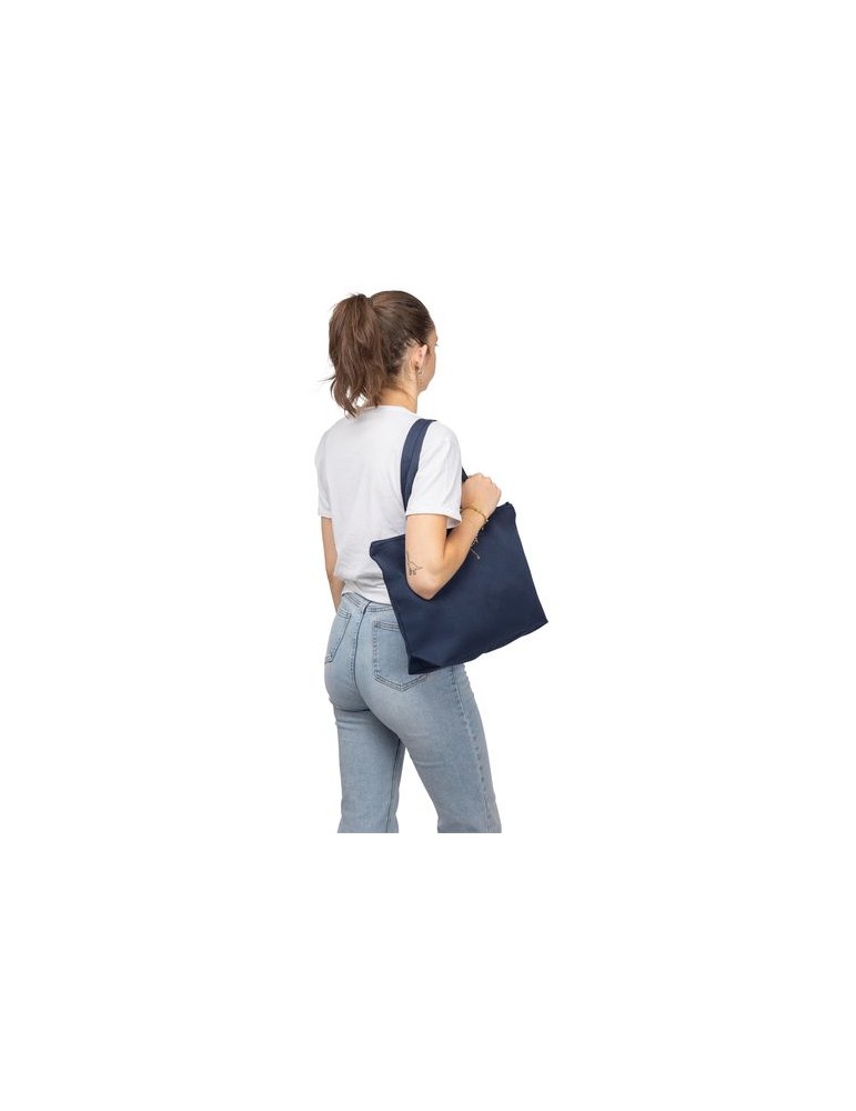 Sac shopping en polycoton recyclé 330 g/m2 Malina Matières : coton recyclé Couleurs : bleu cadeau entreprise pas cher
