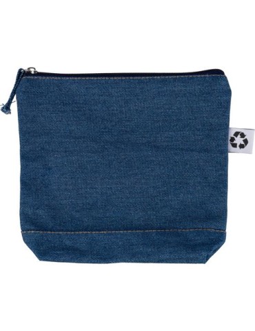 Trousse de maquillage en denim recyclé Orin Couleurs : bleu Matières : denim recyclé