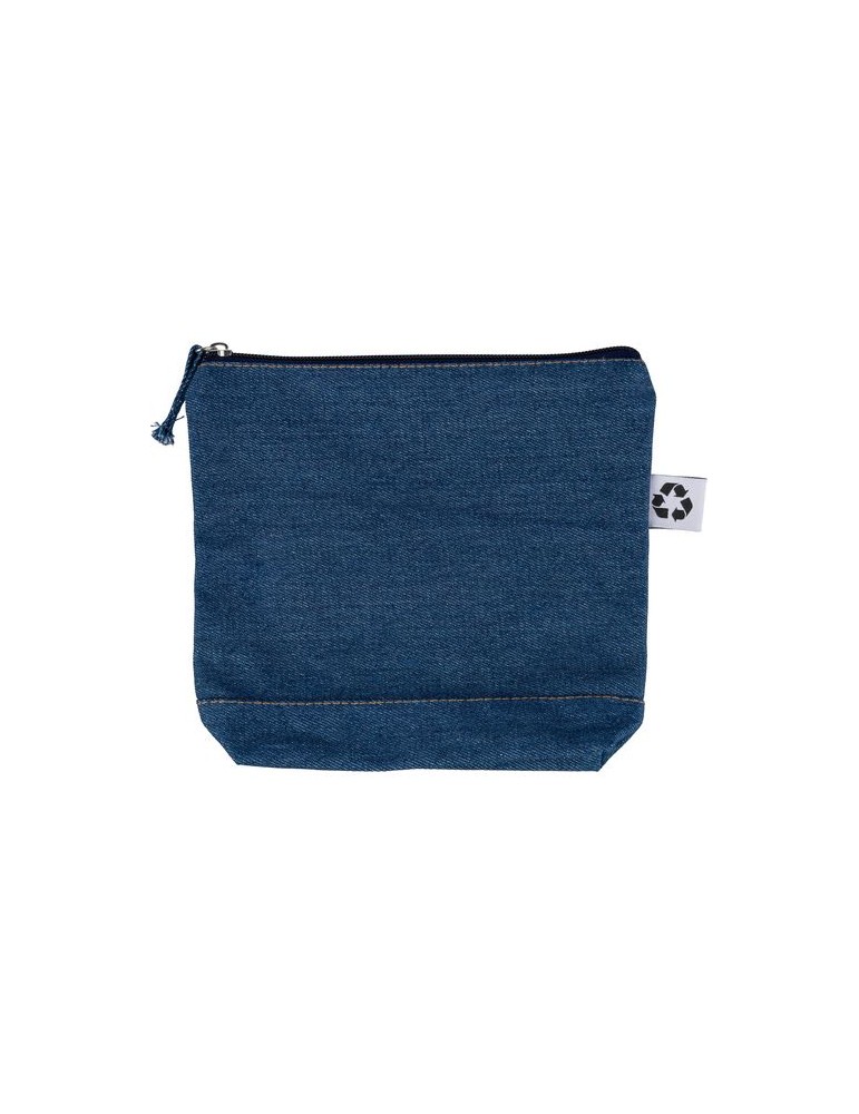 Trousse de maquillage en denim recyclé Orin Couleurs : bleu Matières : denim recyclé
