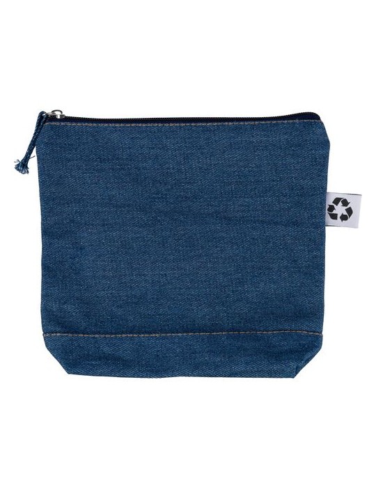 Trousse de maquillage en denim recyclé Orin Couleurs : bleu Matières : denim recyclé