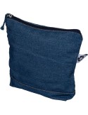 Trousse de maquillage en denim recyclé Orin Couleurs : bleu Matières : denim recyclé personnalisable avec votre logo