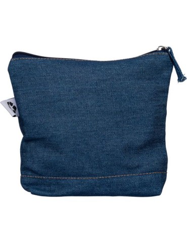 Trousse de maquillage en denim recyclé Orin Couleurs : bleu Matières : denim recyclé impression haute définition