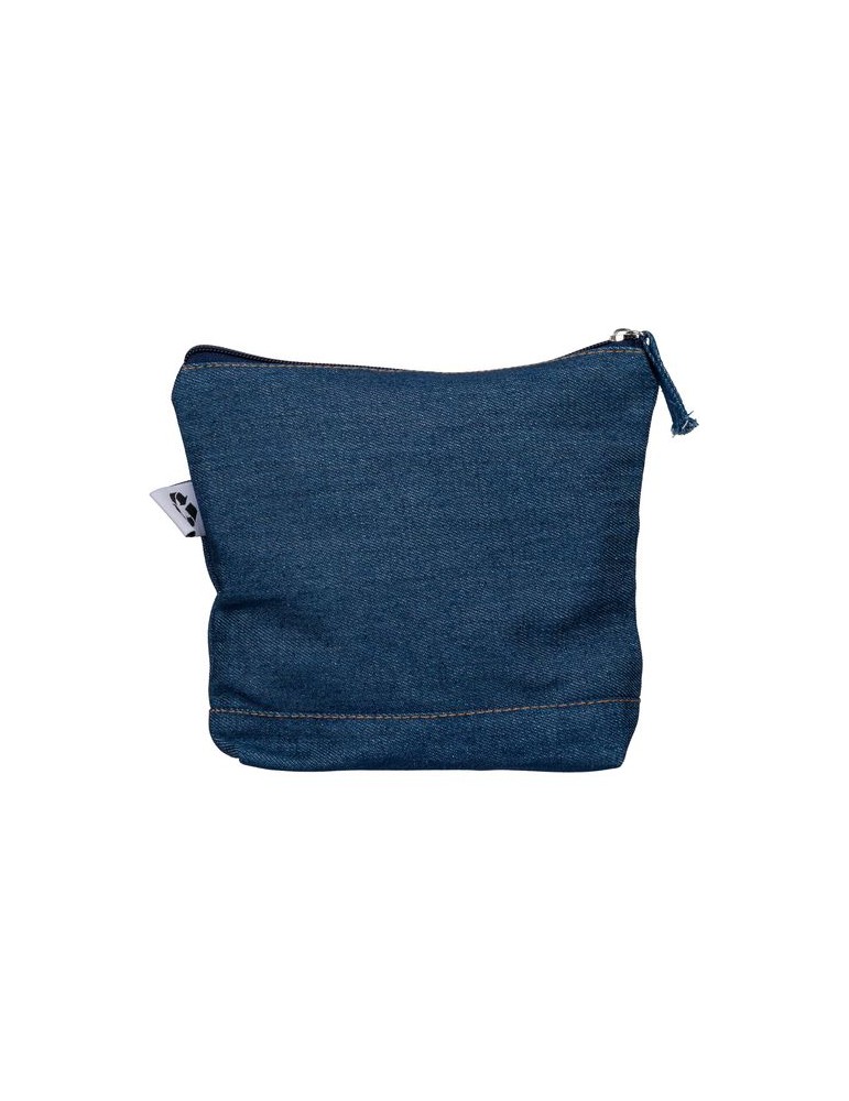 Trousse de maquillage en denim recyclé Orin Couleurs : bleu Matières : denim recyclé impression haute définition