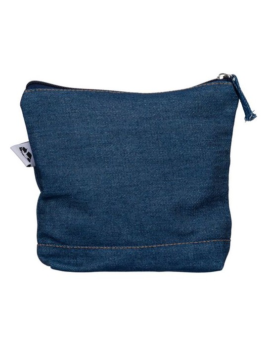 Trousse de maquillage en denim recyclé Orin Couleurs : bleu Matières : denim recyclé impression haute définition