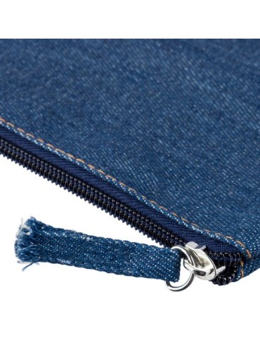 Trousse de maquillage en denim recyclé Orin Couleurs : bleu Matières : denim recyclé objet promotionnel éco-responsable