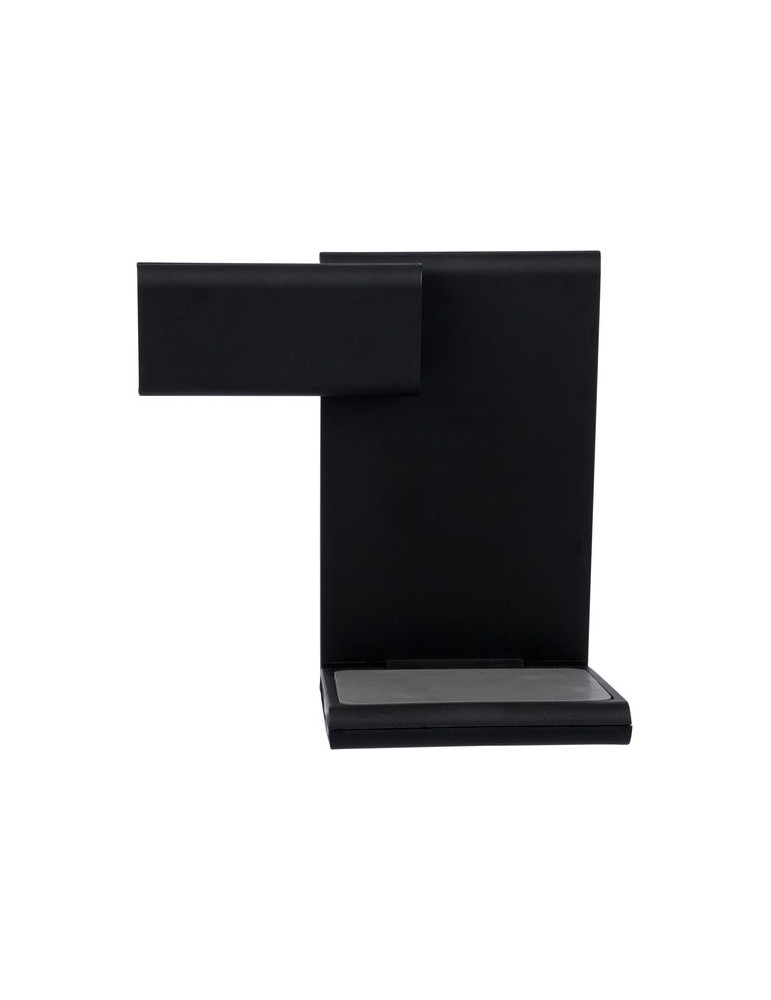 Power bank magnétique sans fil 3 en 1 en ABS recyclé Valerio Matières : ABS recyclé Couleurs : noir impression haute définition