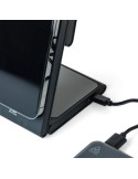 Power bank magnétique sans fil 3 en 1 en ABS recyclé Valerio Matières : ABS recyclé Couleurs : noir goodies entreprise design