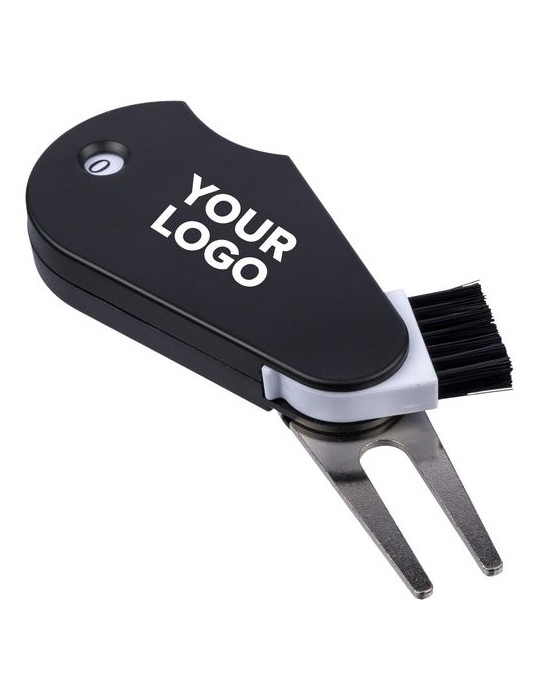 Outil de golf multifonctionnel en ABS recyclé Suki Matières : ABS recyclé Couleurs : noir cadeau entreprise pas cher