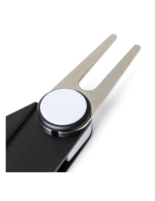 Outil de golf multifonctionnel en ABS recyclé Suki Matières : ABS recyclé Couleurs : noir objet promotionnel éco-responsable