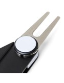 Outil de golf multifonctionnel en ABS recyclé Suki Matières : ABS recyclé Couleurs : noir objet promotionnel éco-responsable