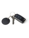 Porte-clés rectangulaire en acier inoxydable recyclé Jax Couleurs : noir Matières : acier inoxydable recyclé goodies publicitair
