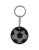 Porte-clés ballon de football en acier inoxydable recyclé Ciro Couleurs : noir Matières : acier inoxydable recyclé
