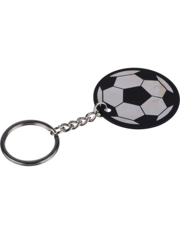 Porte-clés ballon de football en acier inoxydable recyclé Ciro Couleurs : noir Matières : acier inoxydable recyclé 2