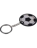 Porte-clés ballon de football en acier inoxydable recyclé Ciro Couleurs : noir Matières : acier inoxydable recyclé personnalisab