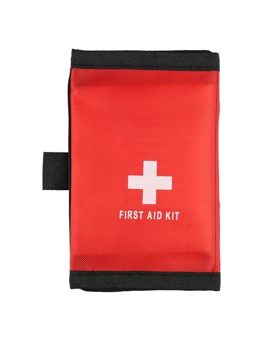 Trousse de premiers secours en polyester rPET 600D Kairo Matières : non tissé Couleurs : rouge