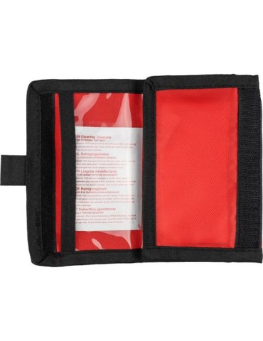 Trousse de premiers secours en polyester rPET 600D Kairo Matières : non tissé Couleurs : rouge impression haute définition