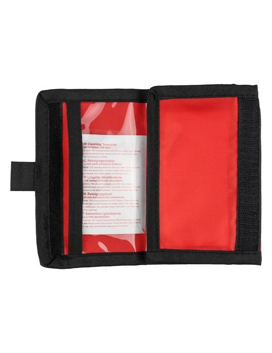 Trousse de premiers secours en polyester rPET 600D Kairo Matières : non tissé Couleurs : rouge impression haute définition
