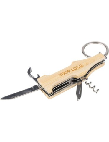 Porte-clés multi-outils en bambou Inaya Matières : bambou Couleurs : brun 2