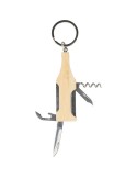 Porte-clés multi-outils en bambou Inaya Matières : bambou Couleurs : brun cadeau entreprise pas cher