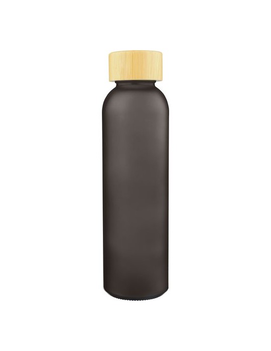 Gourde de 500 ml en verre Levi Matières : bambou Couleurs : noir