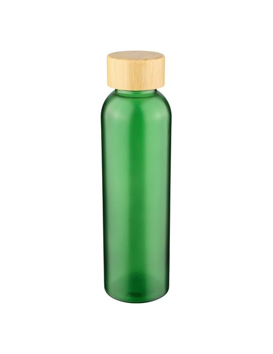 Gourde de 500 ml en verre Levi Matières : bambou Couleurs : noir personnalisation rapide en France