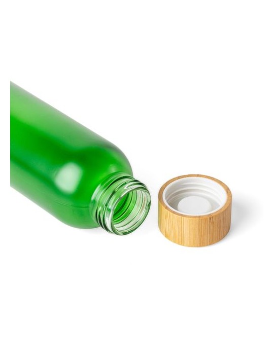 Gourde de 500 ml en verre Levi Matières : bambou Couleurs : noir cadeau client original