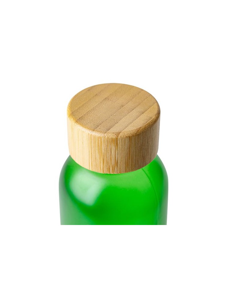 Gourde de 500 ml en verre Levi Matières : bambou Couleurs : noir marquage couleur éclatante