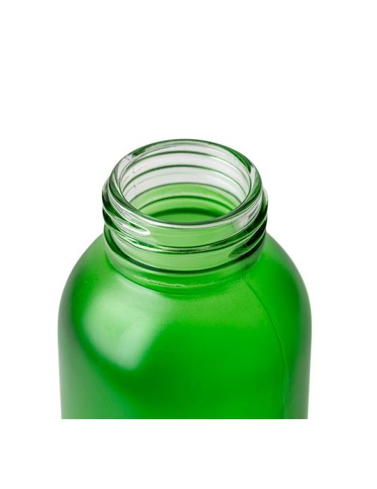 Gourde de 500 ml en verre Levi Matières : bambou Couleurs : noir personnalisable avec votre logo