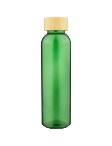 Gourde de 500 ml en verre Levi Matières : bambou Couleurs : vert personnalisable avec votre logo