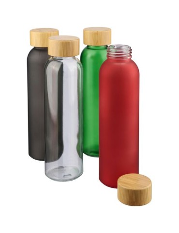 Gourde de 500 ml en verre Levi Matières : bambou Couleurs : vert cadeau collaborateur premium