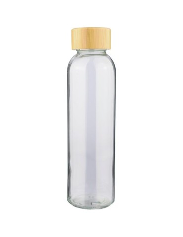 Gourde de 500 ml en verre Levi Matières : bambou Couleurs : naturel impression haute définition