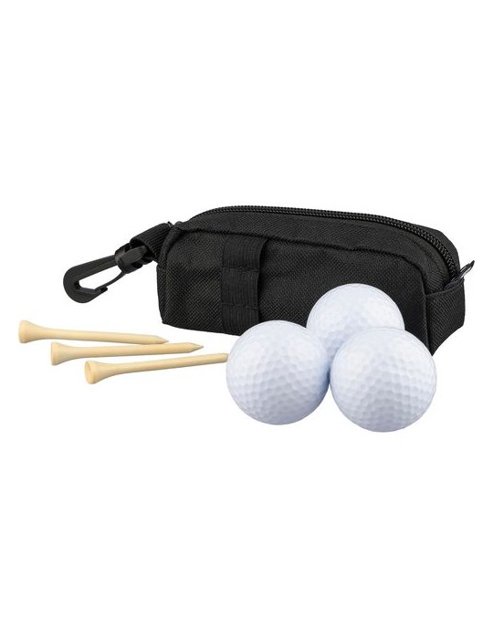 Ensemble de golf en rPET Aruna Matières : PET recyclé Couleurs : noir personnalisable avec votre logo