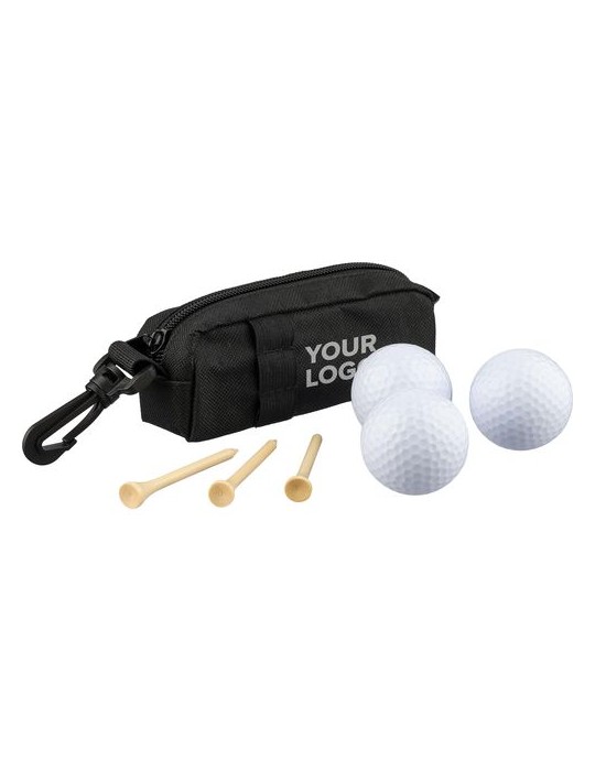 Ensemble de golf en rPET Aruna Matières : PET recyclé Couleurs : noir cadeau entreprise pas cher