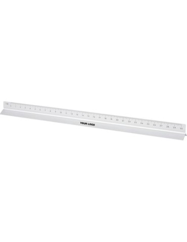 Règle triangulaire en aluminium de 30 cm Tavi Matières : aluminium Couleurs : argenté cadeau entreprise pas cher