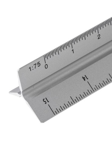 Règle triangulaire en aluminium de 30 cm Tavi Matières : aluminium Couleurs : argenté livraison express 24h 48h