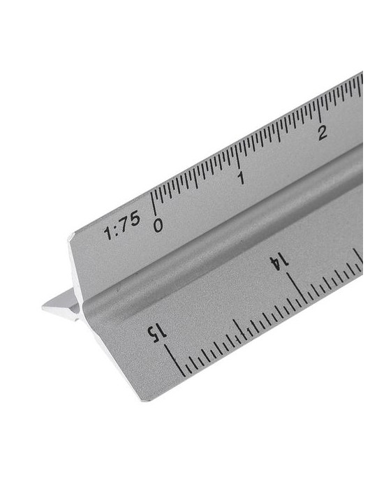 Règle triangulaire en aluminium de 30 cm Tavi Matières : aluminium Couleurs : argenté livraison express 24h 48h