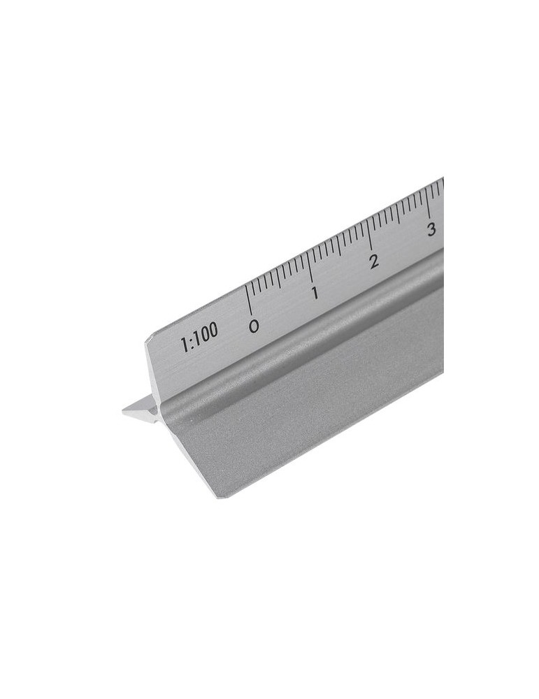 Règle triangulaire en aluminium de 30 cm Tavi Matières : aluminium Couleurs : argenté objet promotionnel éco-responsable