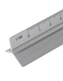 Règle triangulaire en aluminium de 30 cm Tavi Matières : aluminium Couleurs : argenté objet promotionnel éco-responsable