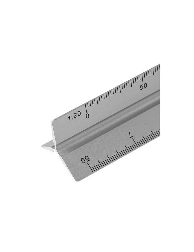 Règle triangulaire en aluminium de 30 cm Tavi Matières : aluminium Couleurs : argenté cadeau collaborateur premium