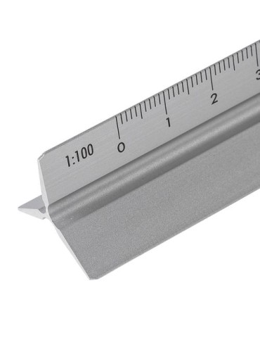 Règle triangulaire en aluminium de 30 cm Tavi Matières : aluminium Couleurs : argenté accessoire événementiel unique