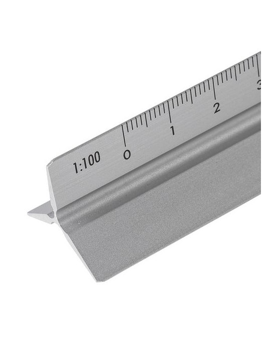 Règle triangulaire en aluminium de 30 cm Tavi Matières : aluminium Couleurs : argenté accessoire événementiel unique