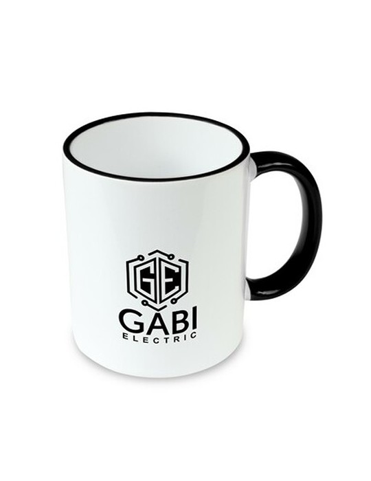 Mug en céramique de 350 ml  | Nerita Matières : céramique Couleurs : noir objet promotionnel éco-responsable