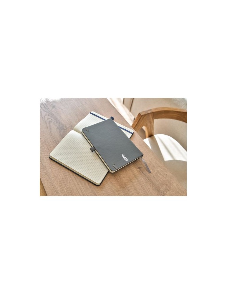 Carnet en polyester rPET 600D Elena Matières : polyester Couleurs : gris goodies personnalisé en stock