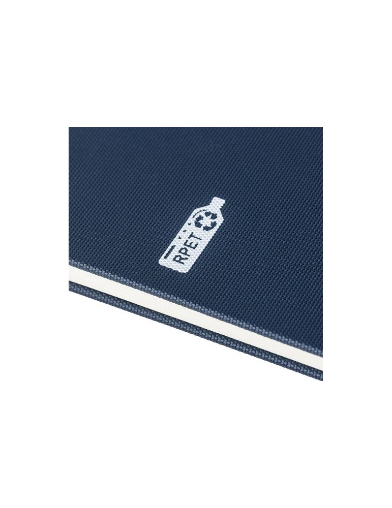 Carnet en polyester rPET 600D Elena Matières : polyester Couleurs : gris objet promotionnel éco-responsable